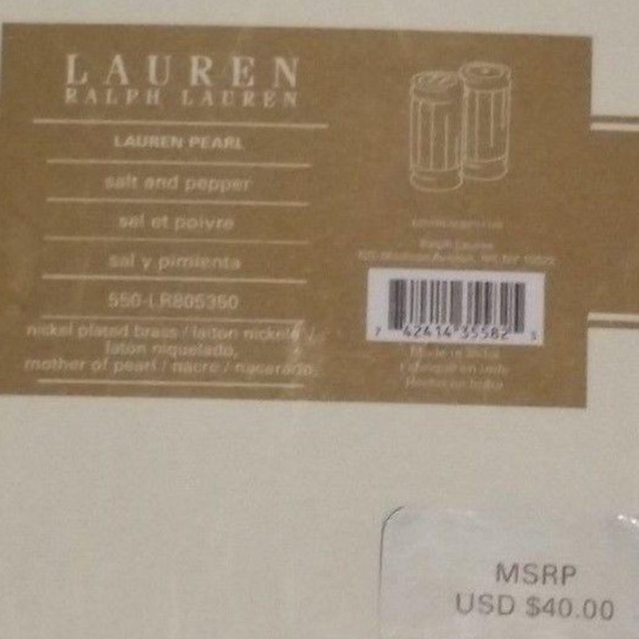 Ralph Lauren mother of pearl & silver salt & pepper shakers - Picture 14 of 16